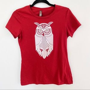 Women’s Owl Red Graphic Tee